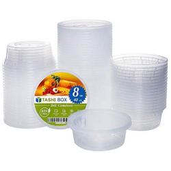 [TashiBox] 8 oz food storage deli containers with lids - 40 sets