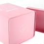 Hot Sale H102 Square Metal Food/Flour/Sundries Kitchen Storage Tin Canister/Bucket/Containers with Lid And Scoop (pink)