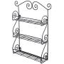 Agelloc 3-Tier Spice Rack Organizer Spice Jars Bottle Holder Storage Shelf Wall Mounted Storage Container for Kitchenware Bathroom Cans Foods Spice Office