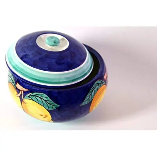 Vietri Ceramic handmade Italy, Cookie Jar Vietri Ceramic handmade Italy, Cookie Jar