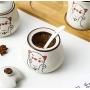 Mini Spice Jars Japanese-style hand-painted seasoning box set home kitchen three-piece