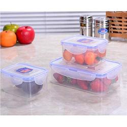 Canisters Sets for The Kitchen, Fresh Lunch Box Storage jar with lid Clear Plastic Crisper Set-D