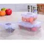 Canisters Sets for The Kitchen, Fresh Lunch Box Storage jar with lid Clear Plastic Crisper Set-D
