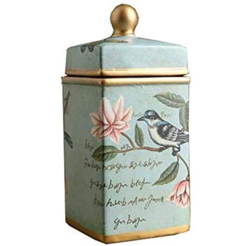 Chinashow Vintage Lagerzeugbehälter mit Deckel - Keramik Süßigkeitendose Teedose Aufbewahrungsdosen für Mehl, Zucker, Tee, Kaffee, Kekse und Süßigkeiten im amerikanischen/europäischen Stil 100893