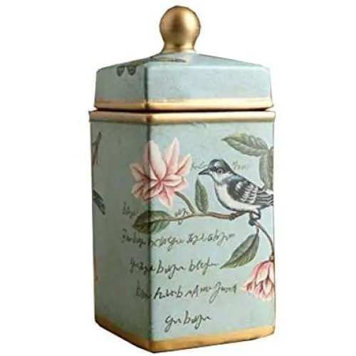 Bouteilles de Rangement Vintage Chinashow avec Couvercle - Pot à Biscuits en Céramique, Pot à Sucre, Boîte de Conservation pour Farine, Sucre, Thé, Café, Biscuits et Chocolats Style Américain/Européen 100893 Bouteilles de Rangement Vintage Chinashow avec Couvercle - Pot à Biscuits en Céramique, Pot à Sucre, Boîte de Conservation pour Farine, Sucre, Thé, Café, Biscuits et Chocolats Style Américain/Européen 100893