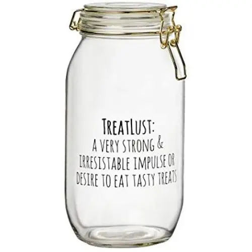 Amici Pet A7CA117R Wanderlust Pet Large Glass Storage Canister, Clear – Glasbehälter für Tiernahrung, Groß, Klar