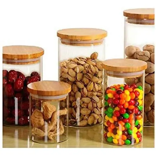 Bouteilles de Rangement en Verre Transparent pour Graines, Épices, Thé, Feuilles de Café, Graines de Café, Bonbons, Aliments – Pots de Rangement de Cuisine, 650ml Bouteilles de Rangement en Verre Transparent pour Graines, Épices, Thé, Feuilles de Café, Graines de Café, Bonbons, Aliments – Pots de Rangement de Cuisine, 650ml