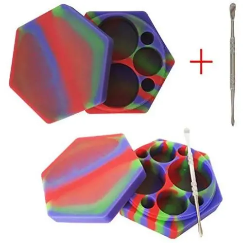 SZBS Silicone Container 110ml Hexagon Container For Dab Storage Jar Wax Concentrate Container Silicone Jar Dab Container With A Metal Rod (1) SZBS Silicone Container 110ml Hexagon Container For Dab Storage Jar Wax Concentrate Container Silicone Jar Dab Container With A Metal Rod (1)