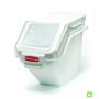 Rubbermaid Commercial Shelf Ingredient Bin with Scoop, 100-Cup Capacity, White, FG9G5700WHT