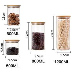 Glass Sealed Jars, Moisture-Proof Kitchen Food Containers, Storage Of Coffee Beans/Cereal/Oatmeal/Pasta