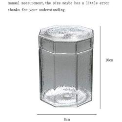 Brief Glass Tea Storage Jar Office Kung Fu Tea Set Accessories Flower Tea Seal Cans With Lid Coffee Beans Sugar Tanks Canister,A