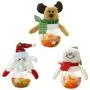 3 Stück Weihnachts-Süßigkeitenbehälter Niedlicher Weihnachtselfe Santa Schneemann Klare Kunststoff Süßigkeitenbehälter
