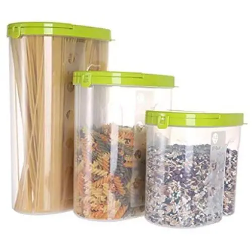 Kitchen Storage Box Food Storage Container 3 Piece Set Buckle Sealed Plastic Bottle Jar Refrigerator Food Storage Tank Moisture