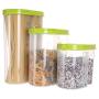Kitchen Storage Box Food Storage Container 3 Piece Set Buckle Sealed Plastic Bottle Jar Refrigerator Food Storage Tank Moisture