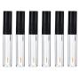 6 Pcs 2 ML 0.07OZ Empty Transparent ABS Refillable Eyeliner Bottles Leakproof Mascara Tube with Black Lids Eyelash Cream Vials Cosmetic Sample Dispenser for Travel Container