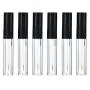 6 Stück 2 ML 0,07OZ Leere Transparente ABS Wiederbefüllbare Eyeliner Flaschen mit Schwarzen Kappen, Eyelash Cream Beutel, Kosmetik Probenbehälter für Reisebehälter