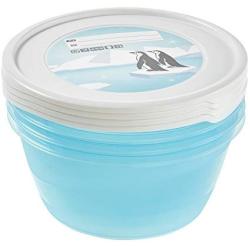 keeeper Freeze Food Box Mia Polar 1, 75L Round 4 Pieces in Blue, 4-Piece