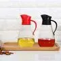 Distributeur d'Huile Automatique, Bouchonner, 550ml en Verre, Étanchéité, Idéal pour Huile d'Olive, Sauce Soja, Vinaigre, Épices/Noir Rouge, Noir Distributeur d'Huile Automatique, Bouchonner, 550ml en Verre, Étanchéité, Idéal pour Huile d'Olive, Sauce Soja, Vinaigre, Épices/Noir Rouge, Noir
