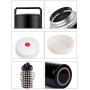 Vacuum Insulated Food Thermos,Micnaron Stainless Steel 33oz Food Jar,Free Thermos Thermal Soup Containers Handle Lid for Hot Food Wide Mouth,Durable Leak Proof Lunch Box with a Cloth Carry Bag