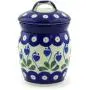 Polish Pottery 4?-inch Jar with Lid made by Ceramika Artystyczna (Bleeding Heart Peacock Theme) + Certificate of Authenticity