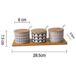 Mini Spice Jars Ceramic seasoning box Japanese kitchen household seasoning jar set