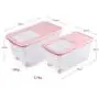 Kitchen Food Storage Jar Airtight Food Storage Stackable Cereal Storage Containers with Airtight Lids, BPA Free & Food Grade Plastic, Cereal Box for Kitchen Rice Pasta Flour Coffee Pet Food Storage.