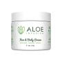 Aloe Infusion Body and Face Moisturizer - All Natural Eczema Cream for Itchy Dry Skin, Sensitive Skin, Acne and Psoriasis - Organic Aloe Vera, Shea Butter, Coenzyme Q10, Grape Seed Oil, Kukui Nut Oil