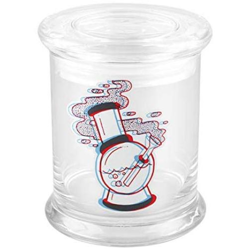 420 Science 3D Water Pipe Pop Top Jar - Assorted Sizes (X-Small (3.25"))