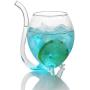 Transparent - Wine Whiskey Glass Heat Resistant Sucking Juice Milk Cup Tea With Drinking Tube Straw - Storage Serving Stirrers Fridge Jars Flask Tumbler Glasses Resistant Carafe More Vase Clear