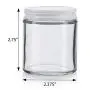 Klarer Dickwandglasbehälter mit geradem Rand – 4 oz / 120 ml (12er-Pack) + Spatel