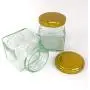 Nutleys 200 ml Square Jam/Chutney Jars with Gold Lids (18-Piece)