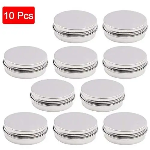 10 Stück Kleine Schrauben Runde Lippen Metall Dose Lagerbehälter & Deckel Box Fall 10er Pack, Eine Größe