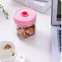 Vacuum Sealed Jar Transparent Glass Jar With Lid Snacks Candy Food Storage Bottle,S