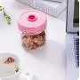 Vakuumverpackte Glasbehälter mit Deckel, durchsichtige Behälter zur Aufbewahrung von Snacks, Süßigkeiten, Lebensmitteln, Flaschen.