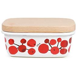 Kitchen Food Storage Jar Airtight Food Storage Butter Dish Enamel Rect Preservation Storage Snack Container Refrigeration Save Storage Box