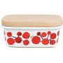 Kitchen Food Storage Jar Airtight Food Storage Butter Dish Enamel Rect Preservation Storage Snack Container Refrigeration Save Storage Box