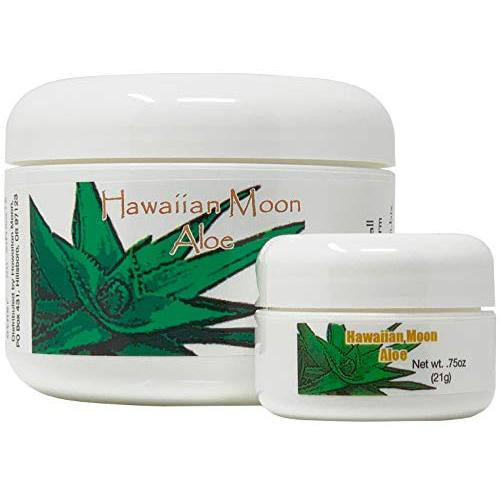 Hawaiian Moon Aloe Cream - 9 Oz Skin Care Jar and .75 Oz Travel Size Jar