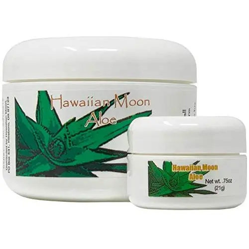 Hawaiian Monden Aloe Creme – 9 Oz Hautpflege Glas und .75 Oz Reisegröße Glas