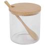 Seasoning Box Spice Pots,Condiment Storage Glass Spice Jars Dispenser Spice Salt Container Sugar Storage Organizer With Wooden Spoon for Kitchen Utensils