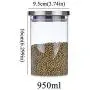 Glass Jars With Stainless Steel Lid Home Storage Bottles Container Kitchen Spice Sealed Bulk Candy Jar 950mlB167