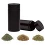 SRW1961 2 x Stash Jar Airtight Smell Proof Aluminum Herb Container Black