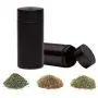 SRW1961 2 x Stash Jar Airtight Aluminium Herbbehälter Schwarz