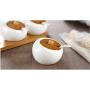 Mini Spice Jars Bamboo cover, seasoning jar, kitchen supplies, creative ceramic seasoning jar