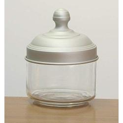 Italo Ottinetti Glass Jar Anodised Matt Aluminium Lid 0.5 Litre Aluminum, Metallic, One Size