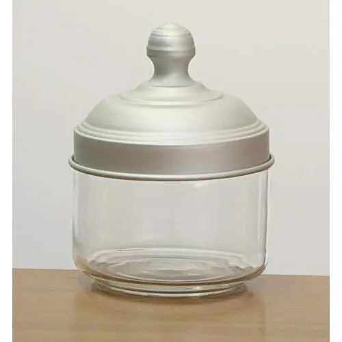 Italo Ottinetti Glass Jar Anodised Matt Aluminium Lid 0.5 Litre Aluminum, Metallic, One Size Italo Ottinetti Glass Jar Anodised Matt Aluminium Lid 0.5 Litre Aluminum, Metallic, One Size