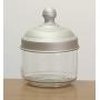 Italo Ottinetti Glass Jar Anodised Matt Aluminium Lid 0.5 Litre Aluminum, Metallic, One Size