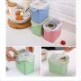 Square Plastic Sealed Canister,Kitchen Storage Box Food Melon Seed Nuts Cans Grain Sealed Jars for Food Storage,Pink
