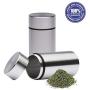 2X 1/4th Stash Jars Aluminum Airtight Smell Proof Container (Silver) New Version