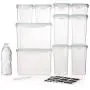 Contenitore de Rangement Alimentaire TALL WIDE DEEP – Pour Sucre, Farine – Ensemble de 10 (20 pièces) – 10 Étiquettes Tableau Blanc OFFERTES & Marqueur – Étanchéité Airtight, Sûr au Micro-ondes, au Congélateur et au Lave-vaisselle Contenitore de Rangement Alimentaire TALL WIDE DEEP – Pour Sucre, Farine – Ensemble de 10 (20 pièces) – 10 Étiquettes Tableau Blanc OFFERTES & Marqueur – Étanchéité Airtight, Sûr au Micro-ondes, au Congélateur et au Lave-vaisselle