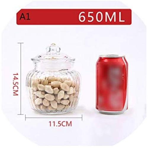 Lead Free Glass Jar Seal Storage Jar Large Kitchen Food Tea Honey Dried Fruit Storage Tank Glass Storage Bottles Jars,A1